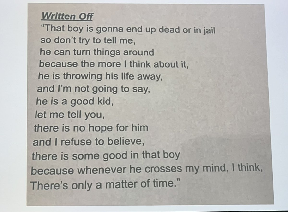 Read this poem top down first; deficit mindset, then read it bottom to top; asset-based mindset. Our mindset matters when working with Black boys. You can either break them down or lift them up—lift them up!!! #BONDAcademy