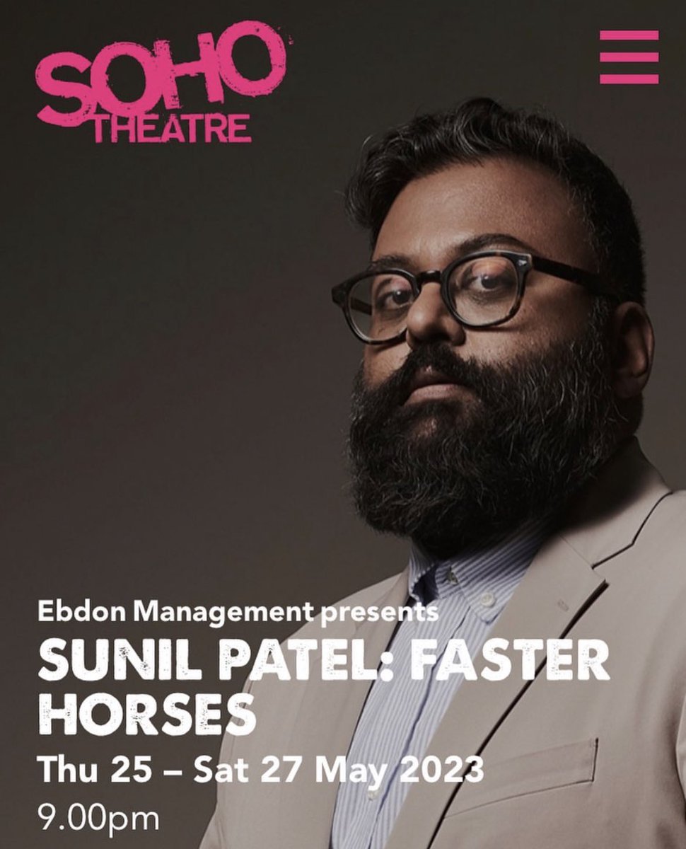 sunil patel (@sunildpatel) on Twitter photo Taking over the <a href="/sohotheatre/">Soho Theatre</a> instagram tomorrow so go follow them there - I will be dispensing critical business and skincare advice. Tickets for show in my bio, cheers a lot xxx Taking over the <a href="/sohotheatre/">Soho Theatre</a> instagram tomorrow so go follow them there - I will be dispensing critical business and skincare advice. Tickets for show in my bio, cheers a lot xxx