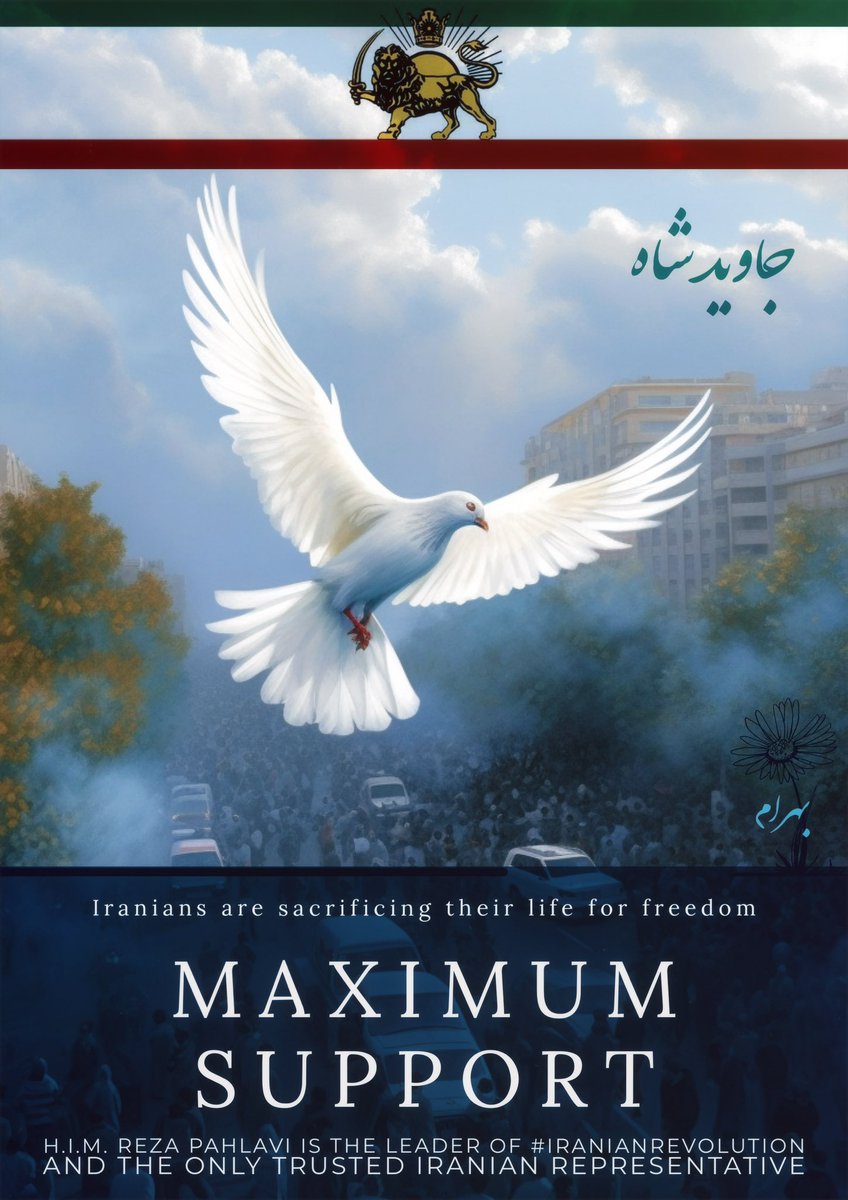 As HIM @PahlaviReza requested multiple times, Iranians need #MaximumPressure on Regime and #MaximumSupport for the ongoing revolution. The world will be much safer place with a free Iran.
#KingRezaPahlavi