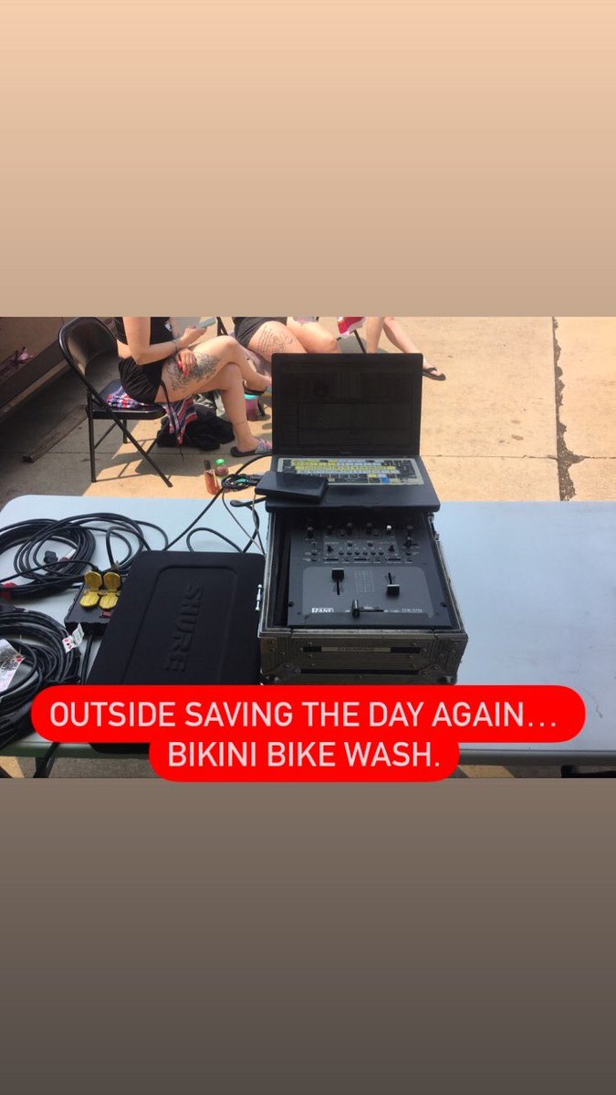 Dj_Scarface's tweet photo. MY SETUP FOR TODAY!! Saving the day again Bikini bike wash...

#dj #djs #djgear #michigan #music #detroit #setup #club #djlife #djlifestyle #rane #serato #scratchlive #scratch #live #turntables #turntablism #turntablist #soundguy #sound #sounds #conglomeratedjs #djscarface https://t.co/L7klWfUzf4