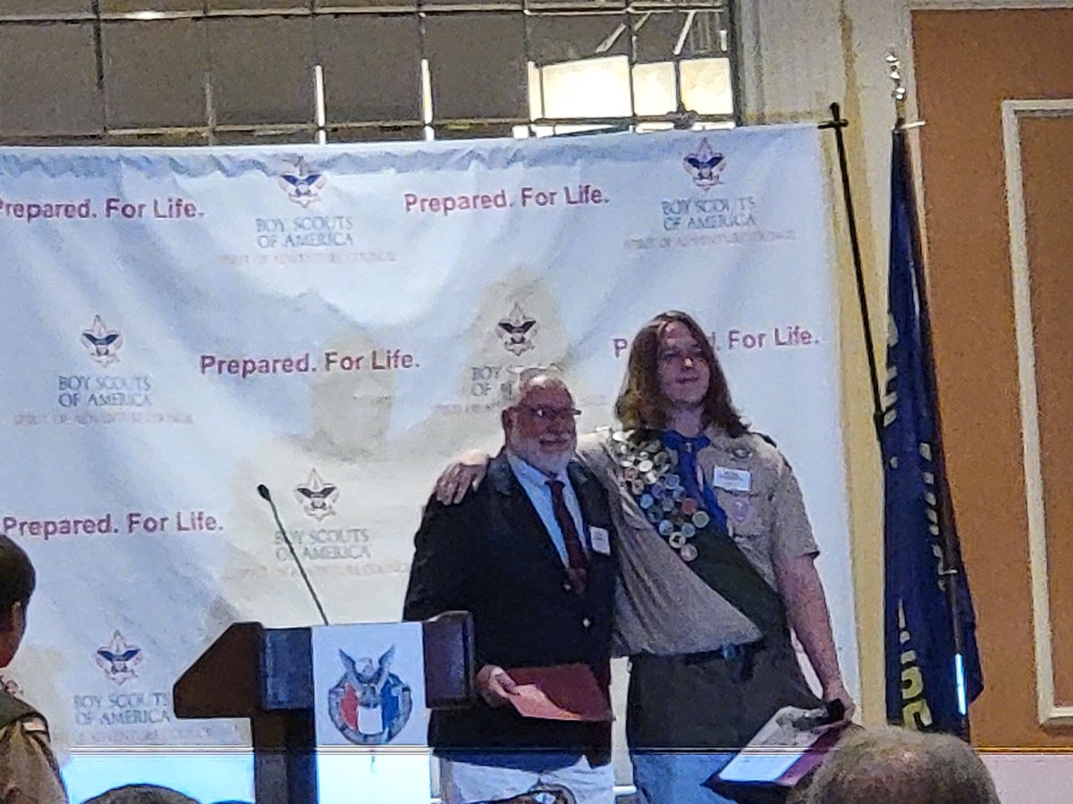 BSA_NEBC's tweet photo. "Leadership Starts here" - BG Emery Maddocks, from the Military Order of the World wars
Recognized Aaron for his Eagle Project. https://t.co/AZqYX1Hn4k