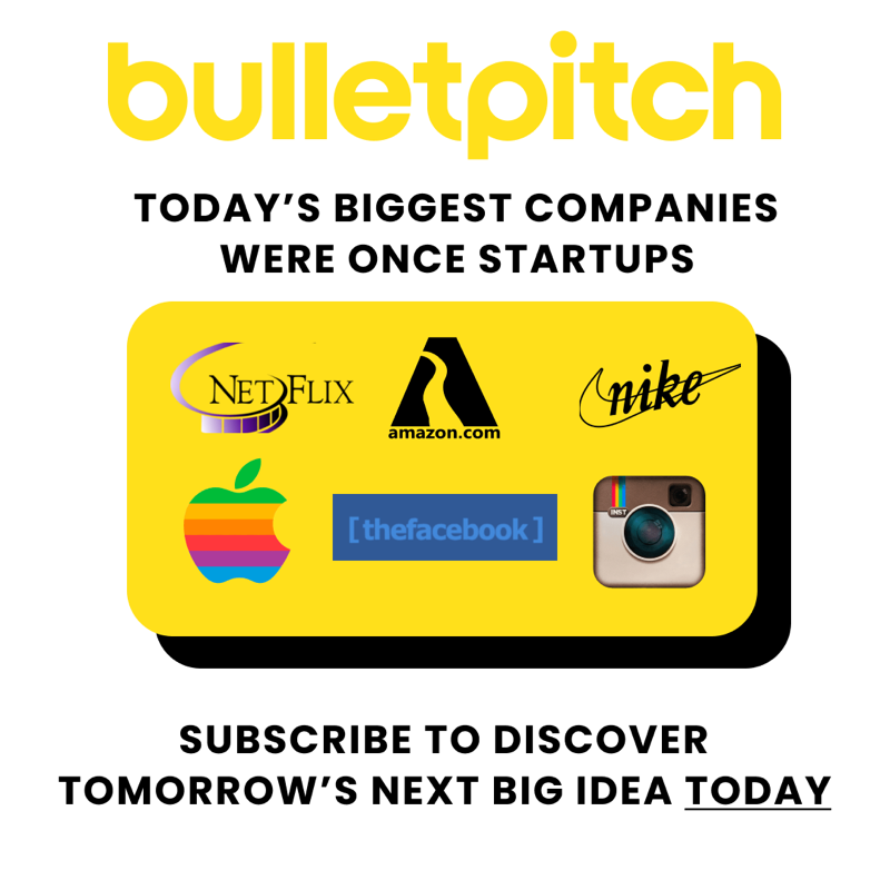 brettperl's tweet photo. Want to learn about the hottest startups before everyone else? 🚀

Join thousands of investors, founders, and early adopters reading Bulletpitch weekly.

Subscribe for free 👇