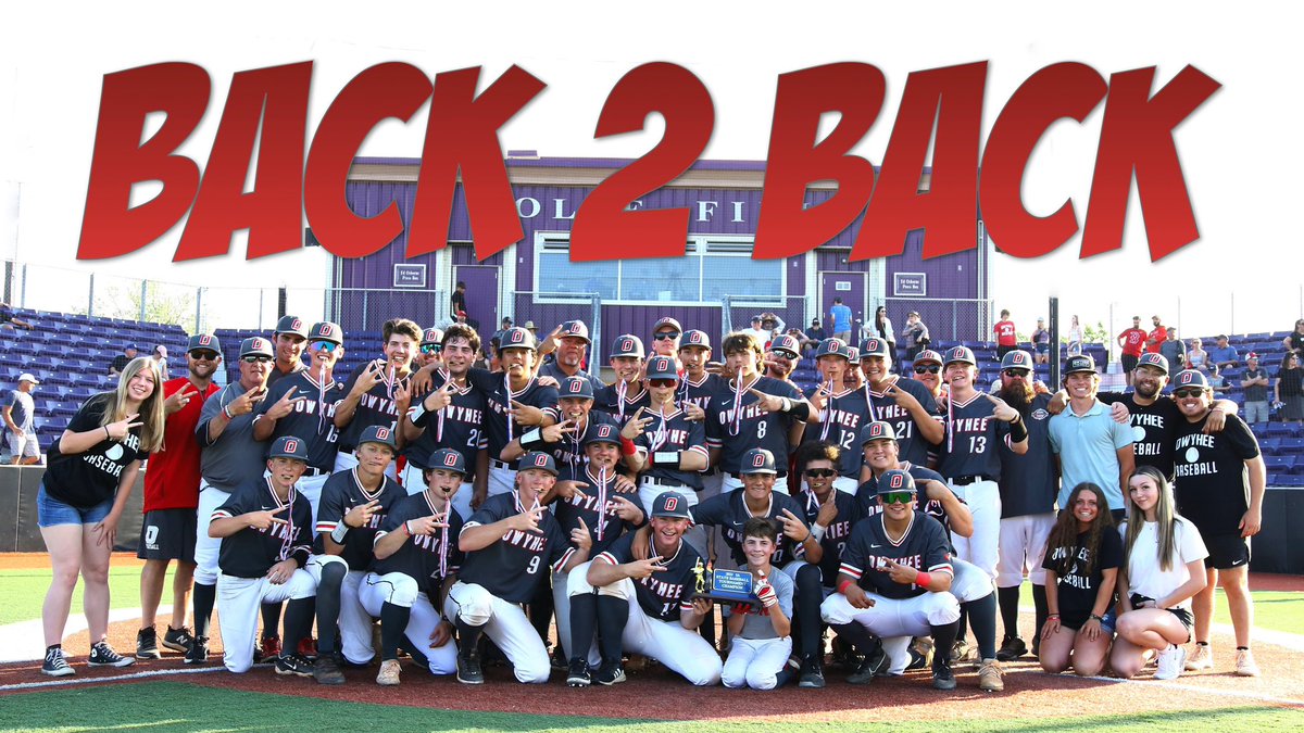 Back to Back State Champions for the <a href="/theowyheeboys/">theOwyheeboys</a>. It still feels like a dream!  We truly play as a team &amp; for each other. <a href="/OwyheeAthletics/">Owyhee Storm Athletics</a> <a href="/OTFathlete/">OFFTHEFIELD.COM</a> <a href="/BaseballNW/">Baseball Northwest</a> <a href="/ZagBaseball/">Gonzaga Baseball</a> <a href="/Sockeyesball/">Sawtooth Sockeyes</a> <a href="/SawtoothCatch/">Sawtooth Catch Baseball</a> <a href="/ACBaseballGames/">Area Code Baseball</a> @PBR_Idaho