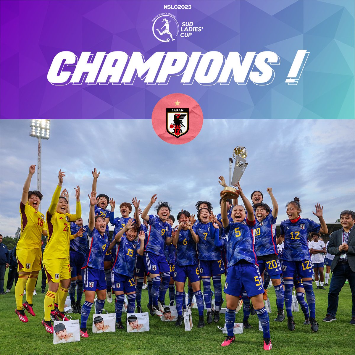 🇯🇵 𝗝𝗔𝗣𝗔𝗡

🏆 The Sud Ladies Cup 2023 champions !

<a href="/jfa_nadeshiko/">JFAなでしこサッカー</a> 

#SLC2023