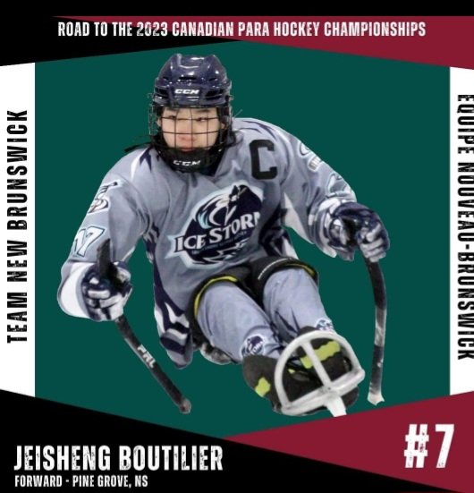 ns_sledge's tweet photo. Nova Scotia is well represented at Nationals this weekend in Quebec. Jiesheng Boutilier is one of 3 nova Scotians playing with Team New Brunswick. Jieshenplays locally with the South Shore Ice Storm.  @HockeyNS @lclcns @CBCNS @CityNewsHFX @townbidgewater @Lunenburg  @TimHoustonNS https://t.co/p1o2saZNsI