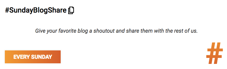 #SundayBlogShare - Give your favorite blog a shoutout and share them with the rest of us. #smm