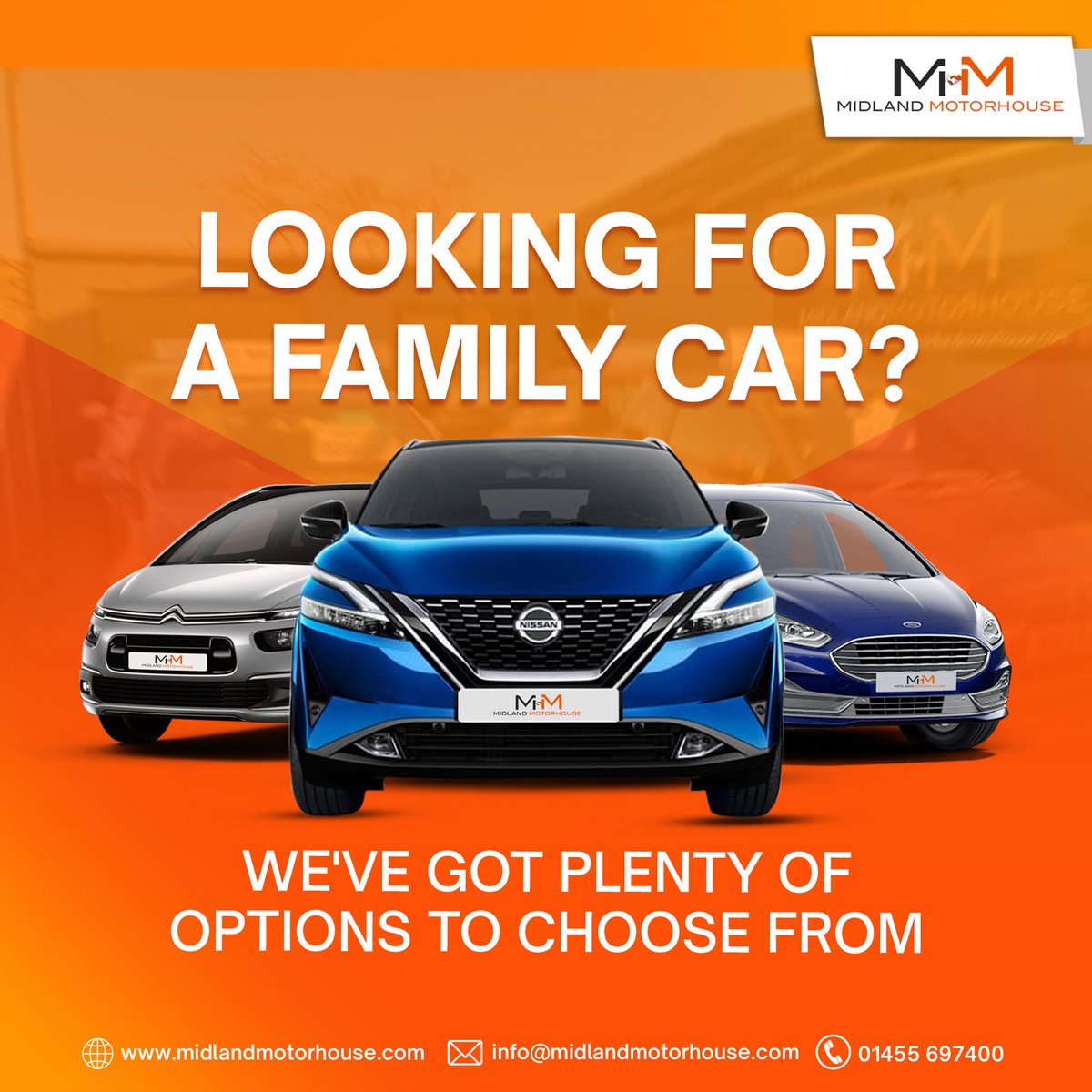 MMotorhouse's tweet photo. 🚗👨‍👩‍👧‍👦 Explore our extensive range of family cars at Midland Motorhouse! From spacious SUVs to reliable minivans, we have the perfect vehicle to fit your family’s needs. 

🌐 https://t.co/B7dxRM1HWh
📞 01455 697400
📧 info@midlandmotorhouse.com

#carshopping #hinckley https://t.co/oQ0r7VPYsS