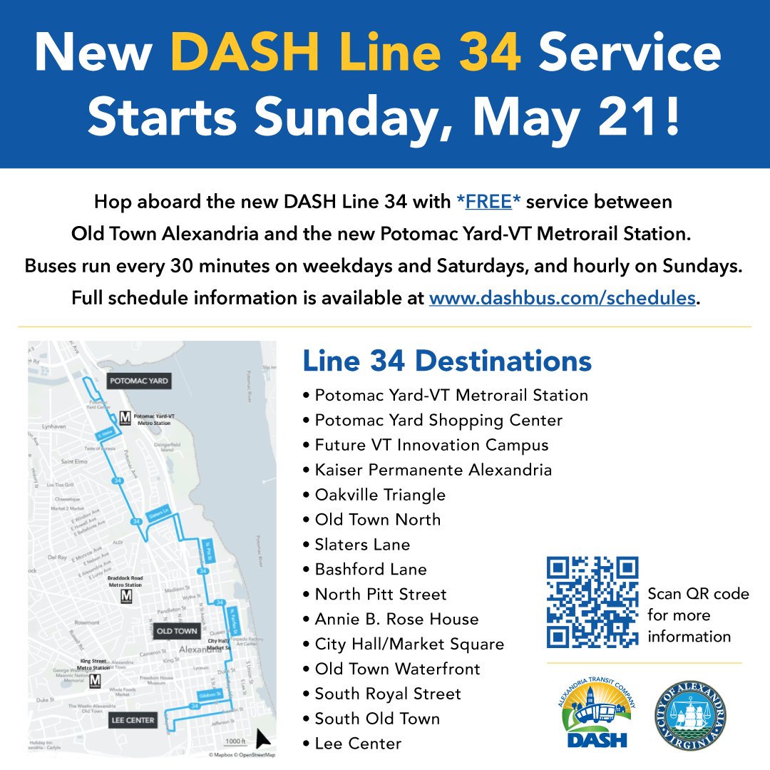 DASH Bus On Twitter DASH Line 34 Will Be Re routed Beginning TODAY