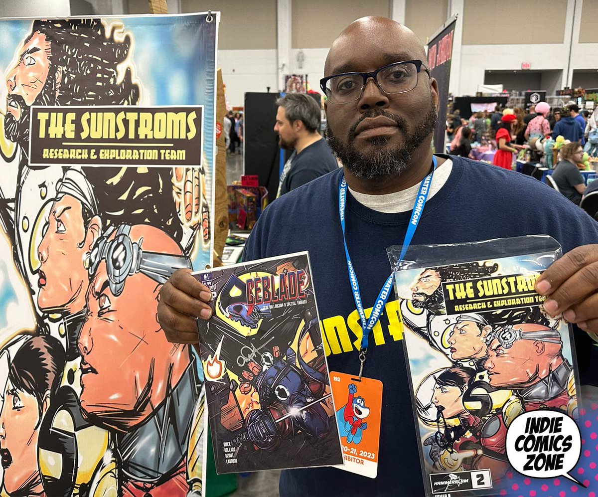 Writer, artist, and indie creator Gene E. Willoughby, II was on the scene at @TWComicon with his amazing book — “The Sunstroms.” Get all the details here: indiecomicszone.com/listing/the-su… #indiecomics #comicbooks #comicon #virginiabeach #indiecreators