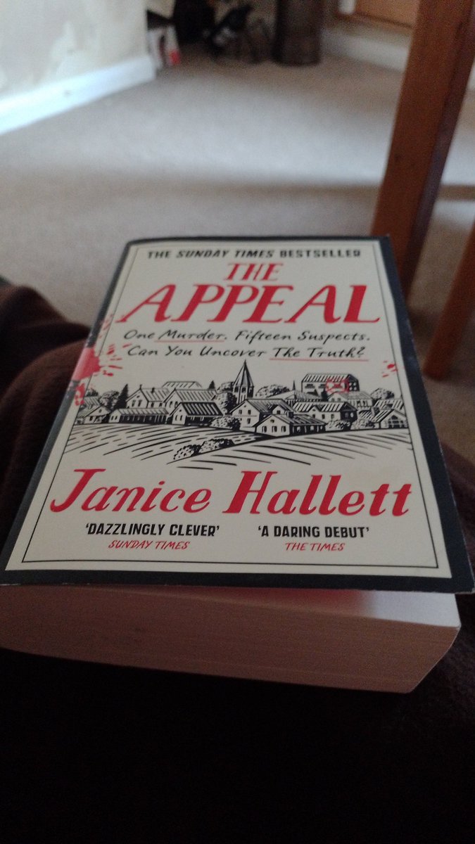 I have no idea where my family have gone (they went out an hour ago &amp; have yet to return) but I'm happily curled up with #TheAppeal by <a href="/JaniceHallett/">Janice Hallett</a>. Big thank you to <a href="/minxlaura123/">minxlaura123</a> for sending it me- I started it last night &amp; can't put it down. #readingcommunity #sundayvibes 📚