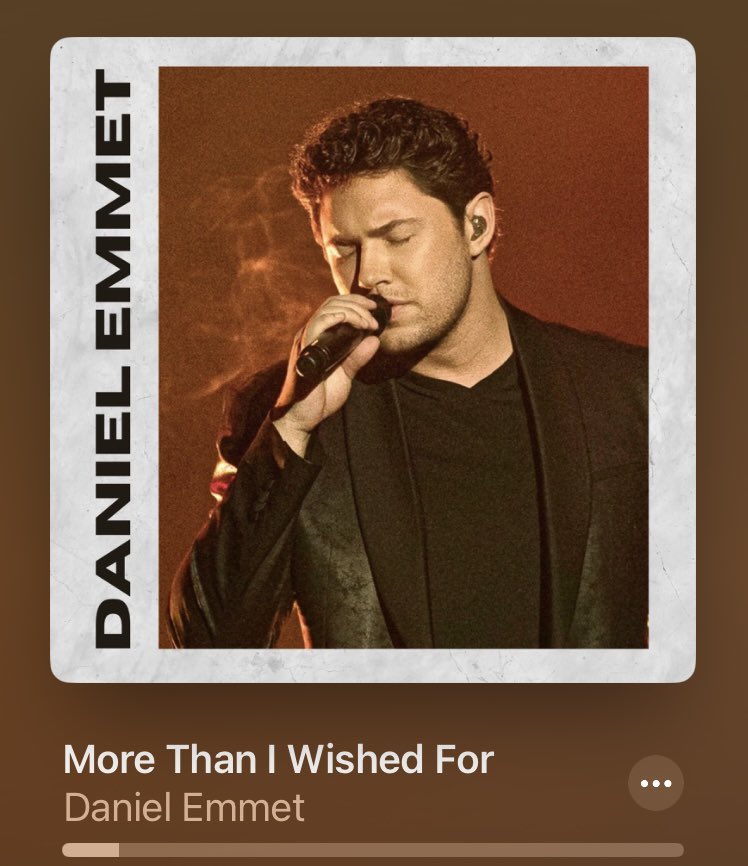 @iHeartRadio “More Than I Wished For” on @DanielEmmet Billboard Top 10 debut album!! Beautiful!!