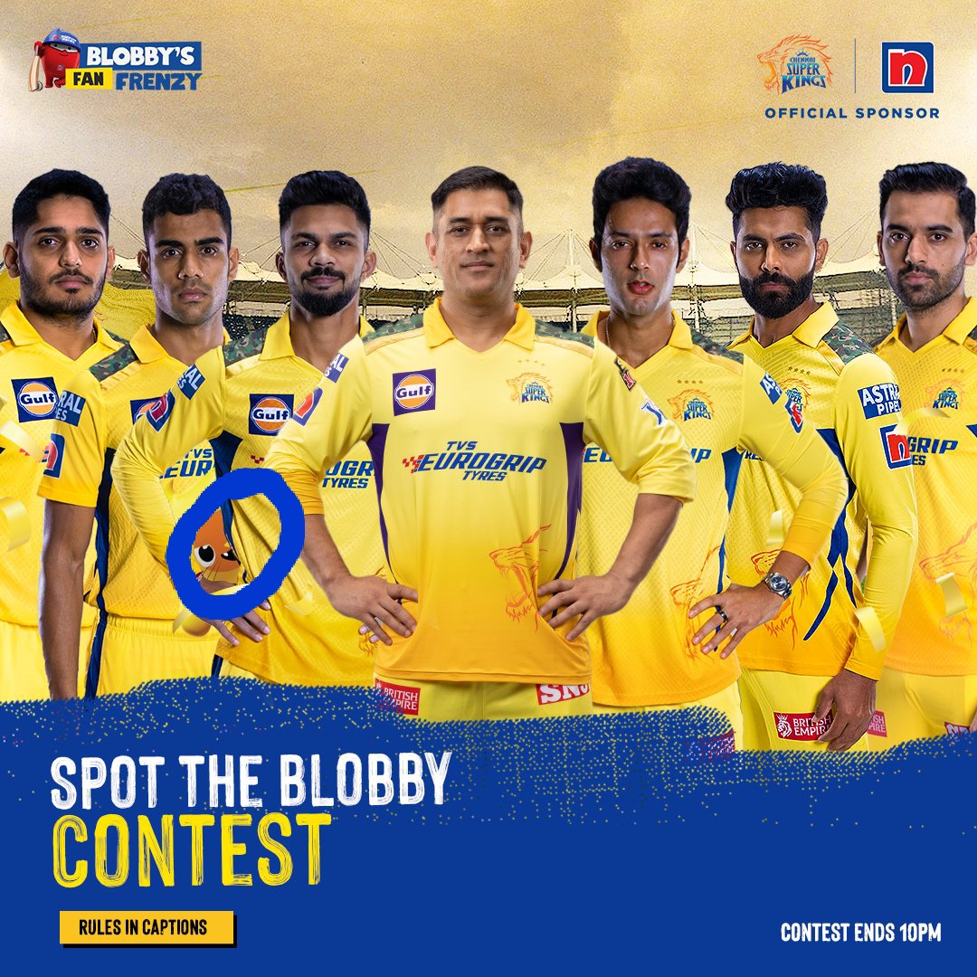 @NipponIndia Found the mysterious Blobby! #BlobbyFanFrenzy
@NipponIndia

#NipponPaintIPL2023 #NipponPaint #NipponPaintIndia #contestalert #giveaway #giveawayalert #CSK #IPL2023
Tag
@dayalojha_ @RaiDutt58778843 @Shailes31441206 @Rajeevk28479520 @dixitshah238 @shanzy_92 @Nitish_nix