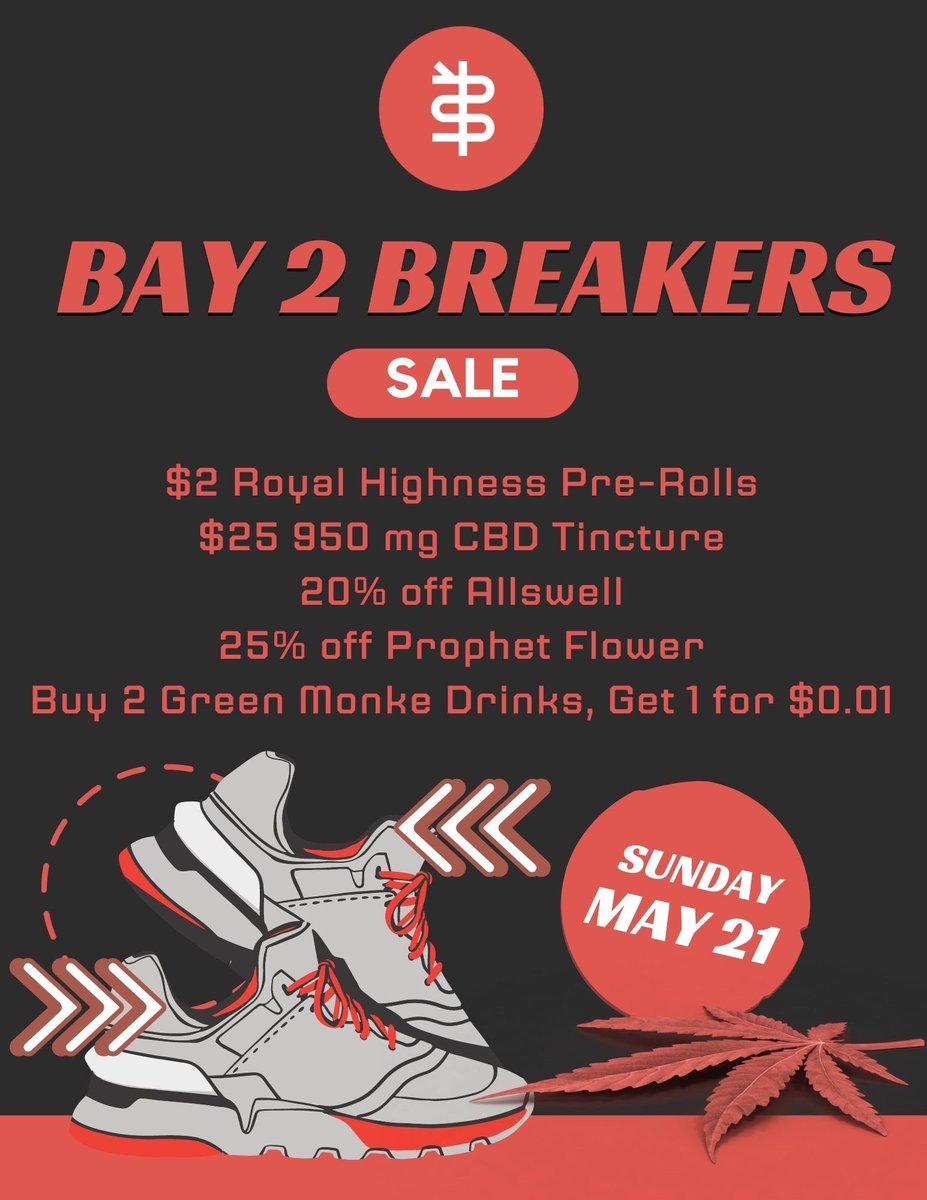 #baytobreakers sale @ BASA 🔥

#BaytoBreakers2023 #CannabisCommunity #CannabisClubs