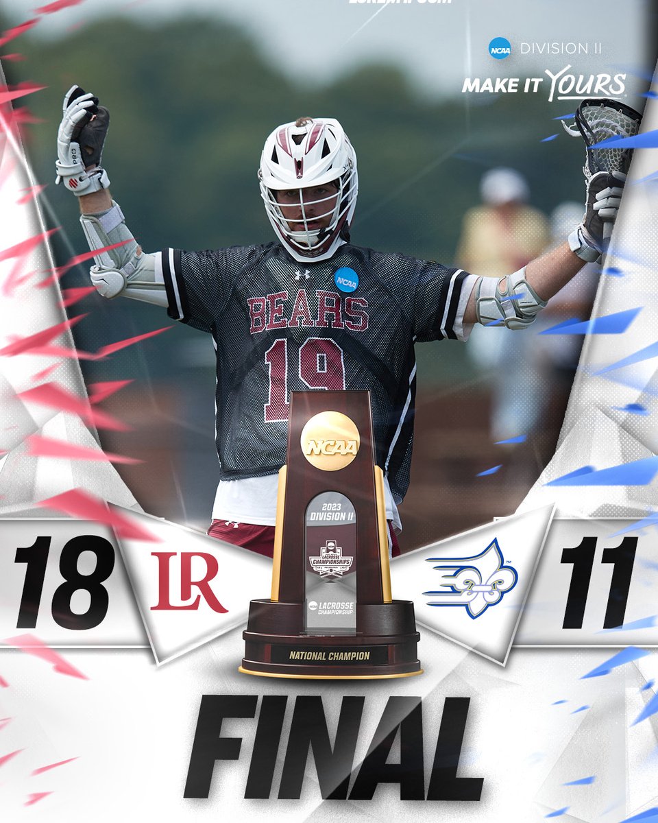FINAL SCORE FROM GAFFNEY‼️ @LRUMLAX defeats @LimestoneLax and advances to the #D2MLAX National Championship! #MakeItYours