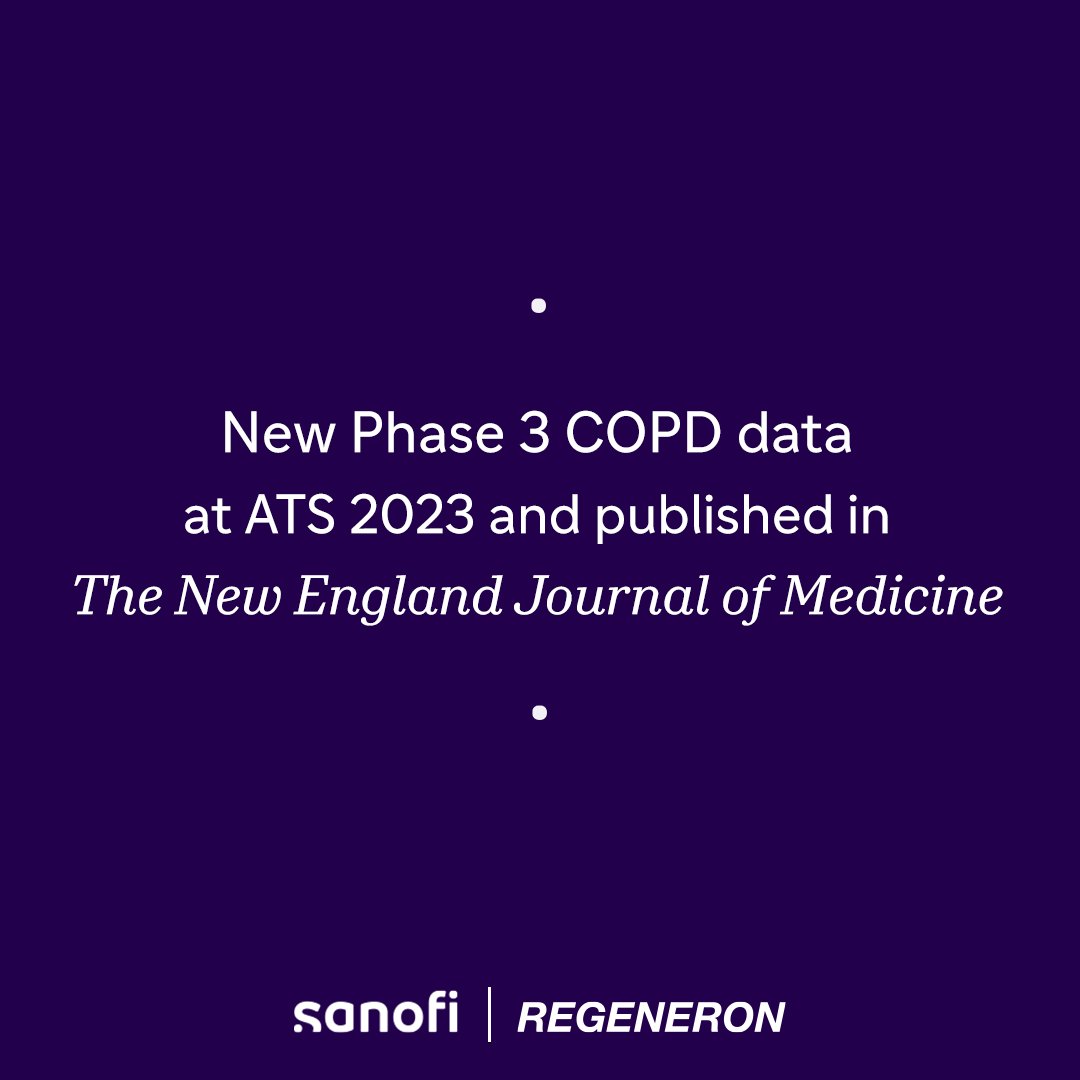 Late-breaking data from our Phase 3 COPD trial with @Regeneron were presented for the first time at #ATS2023 and published in @NEJM. Explore the latest results for this potentially life-threatening respiratory disease: spkl.io/60114gDFv