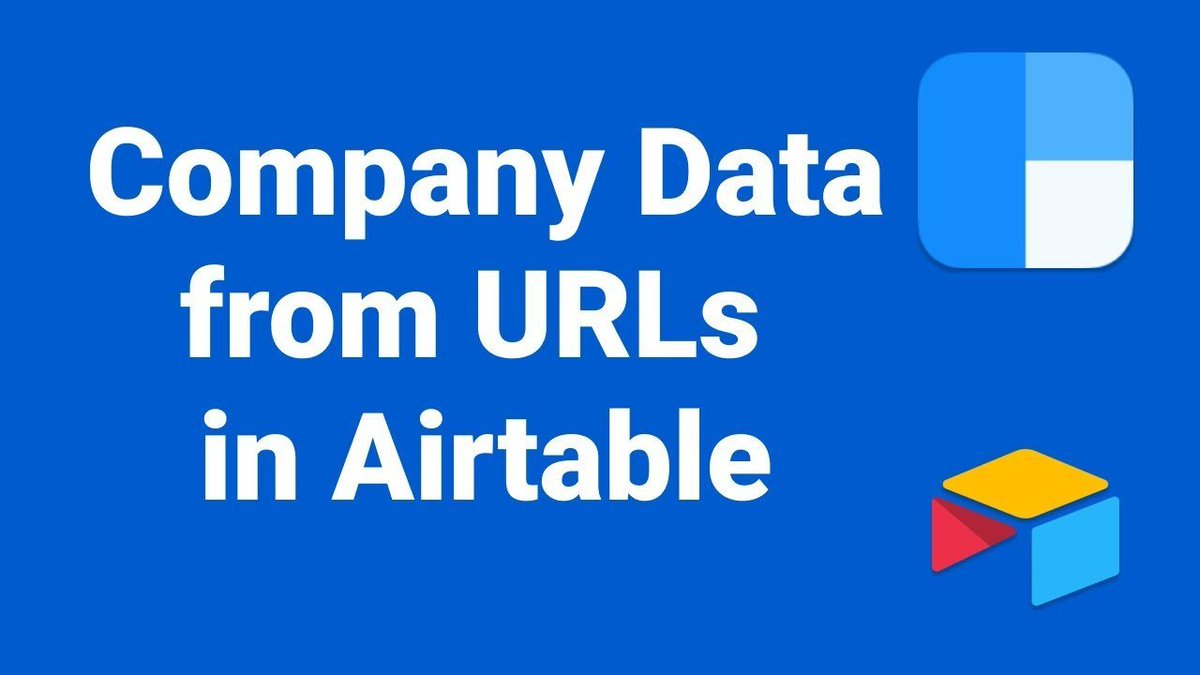 #Video: Import Clearbit #CompanyData for URLs (Old Version) 🎞 📊 👵 🔗 - rite.link/jBKf 👈🏼Get the #CompanyLogo #API that does what #chatGPT cannot do