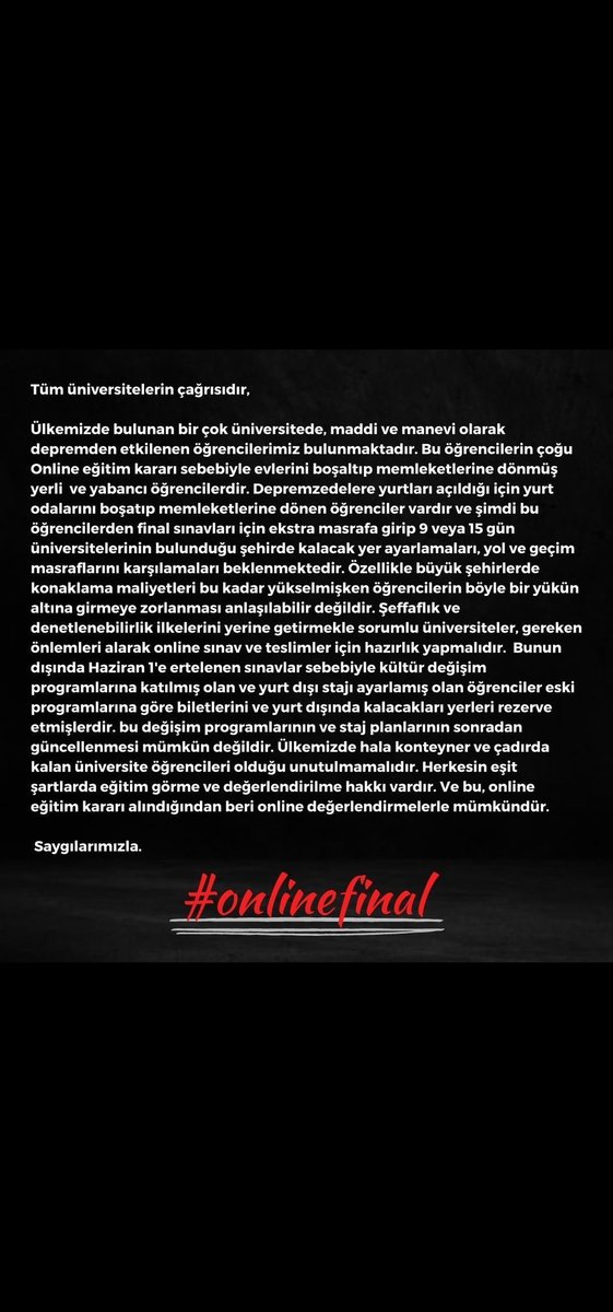 Eyll06925948's tweet photo. İstanbul Kültür Üniversitesi Öğrencileri olarak online ders süreci sonrası barınma ve konaklama imkanlarımız karşılanmadan 1 ayı bulan final büt döneminde yüz yüze kararı yüzünden mağdur ediliyoruz.  Lütfen sesimizi duyurun!   #yökeğitimekulakver  #ikufinalleronline @IKUedu https://t.co/qWXIpYV7dL