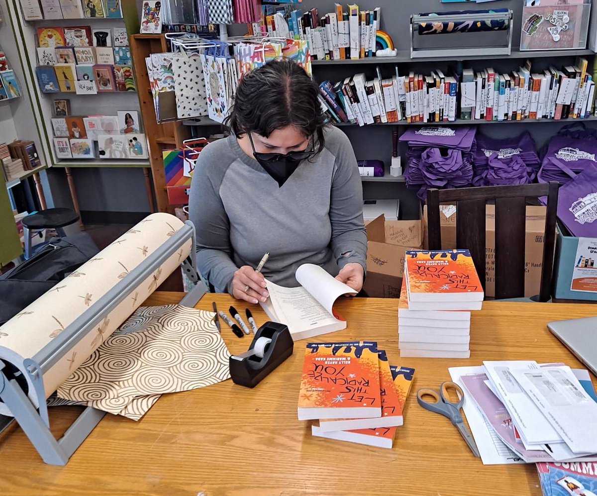 Signed some copies of Let This Radicalize You at @wcfbook and @BookCellar this afternoon. ❤️