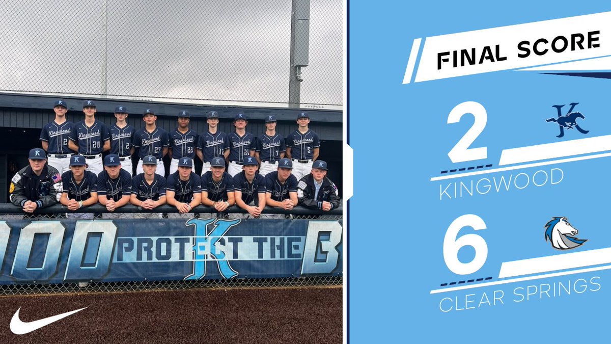 KWoodBaseball's tweet photo. The Mustangs drop game 3 to finish the Regional Quarterfinals.

Thank you to our seniors for their hard work and dedication. Good luck in college or wherever life takes you and remember Protect the K.

#TRR23
#KVE https://t.co/W7I0EQ6gF5
