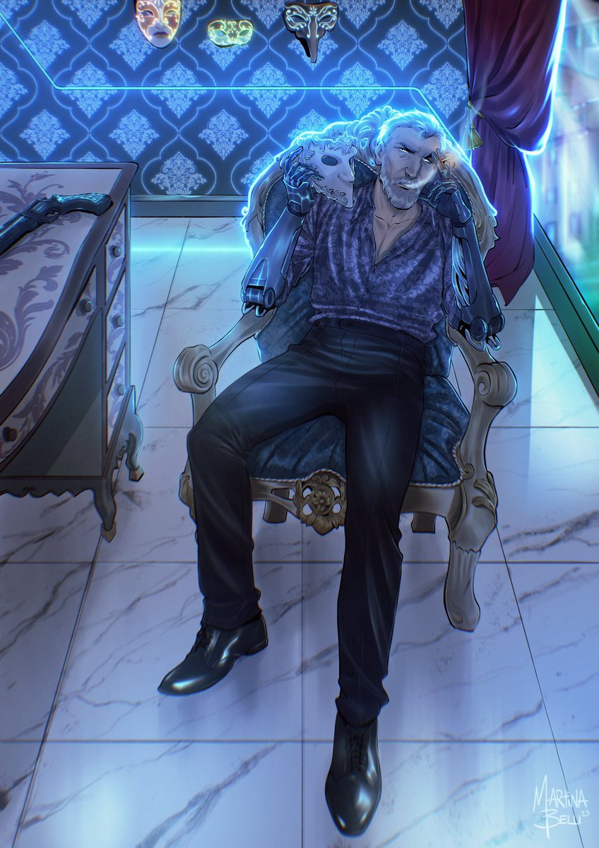 Had the pleasure of drawing Ercole Argenti, one of the characters in Freddie A. Clark’s upcoming Cyberpunk novel Umbra: Tales of a Shadow!

Go check and support Freddie’s work on Goodreads to be up to date on everything about the book! 🔽

#Cyberpunk #oc