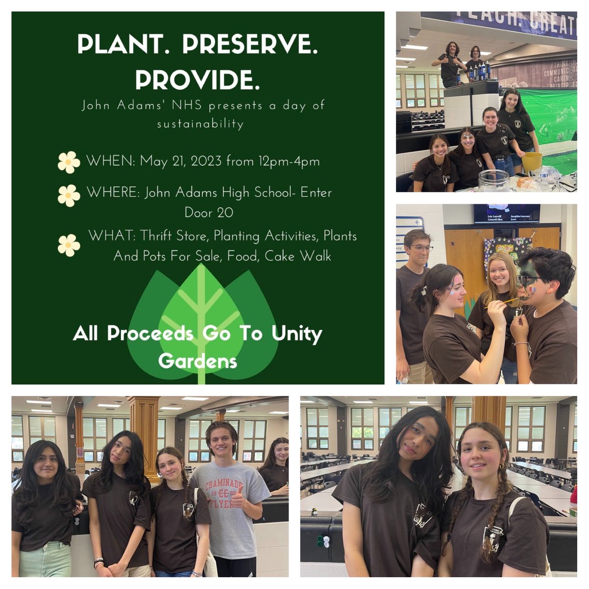 AmyKElliott's tweet photo. Amazing event at Adams today to benefit #UnityGardens! Only 1/2 hour left! Great job, #JAHS_NHS! #JAHS https://t.co/8OYkTT9Suk