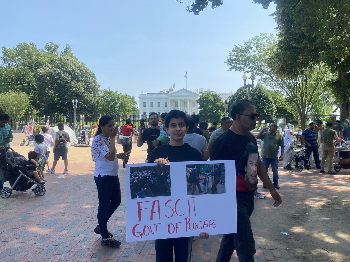 PTI protest in front of White House USA