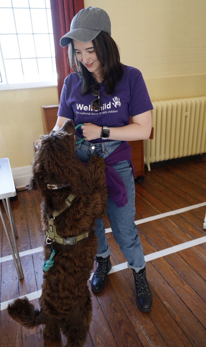I had a lovely day helping out at the #MalvernsWalk for @WellChild. Got to spend the day with some lovely people and lots of cute dogs. 💜 #TeamWellChild