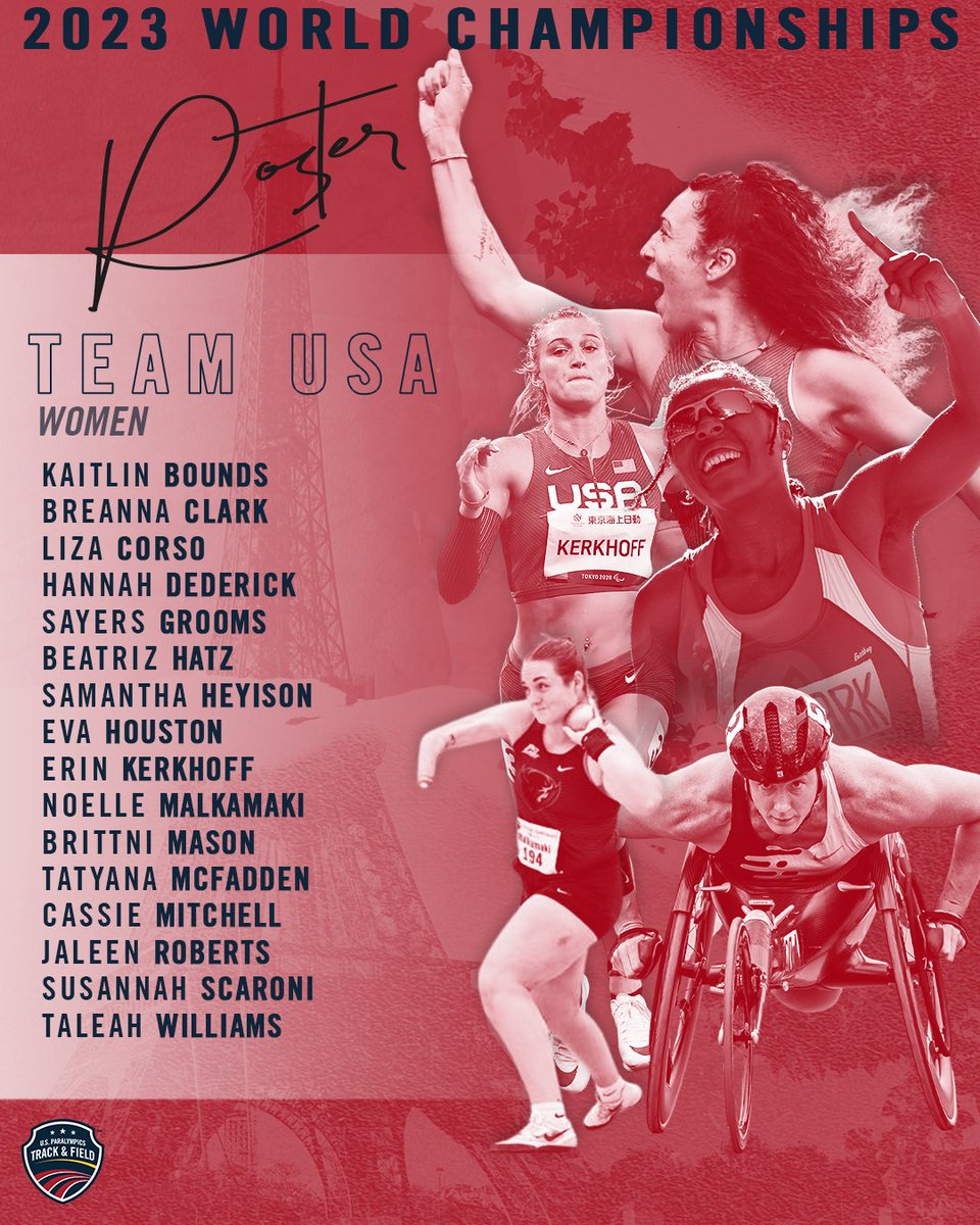 Locked in 🔒 Meet the 45 athletes selected to represent Team USA at the 2023 World Para Athletics Championships! 📰: bit.ly/3otWyTv