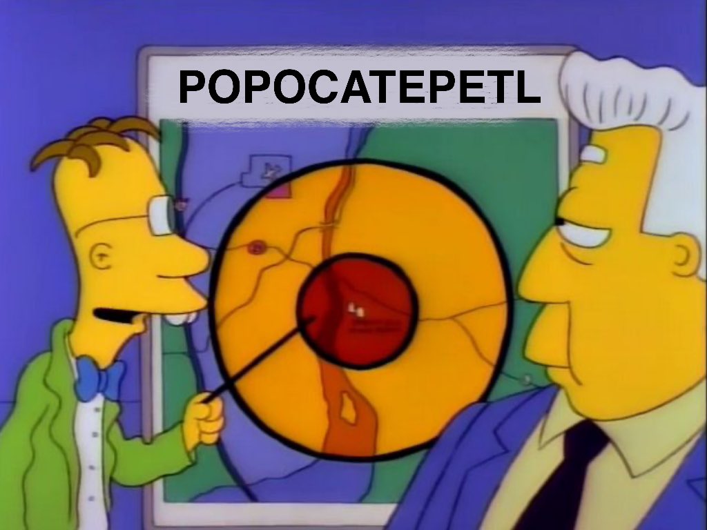 SoySimpsonito's tweet photo. Estos desafortunados de Puebla y sus alrededores morirán instantáneamente. Este círculo, que temo que es la CDMX y el estado de México, experimentará una muerte lenta y dolorosa #Popocatepetl https://t.co/jlH4E3VEd9