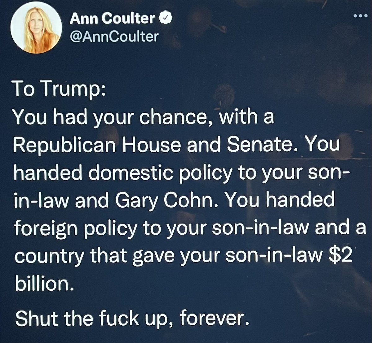 #AnnCoulter  #TrumpIsALaughingStock