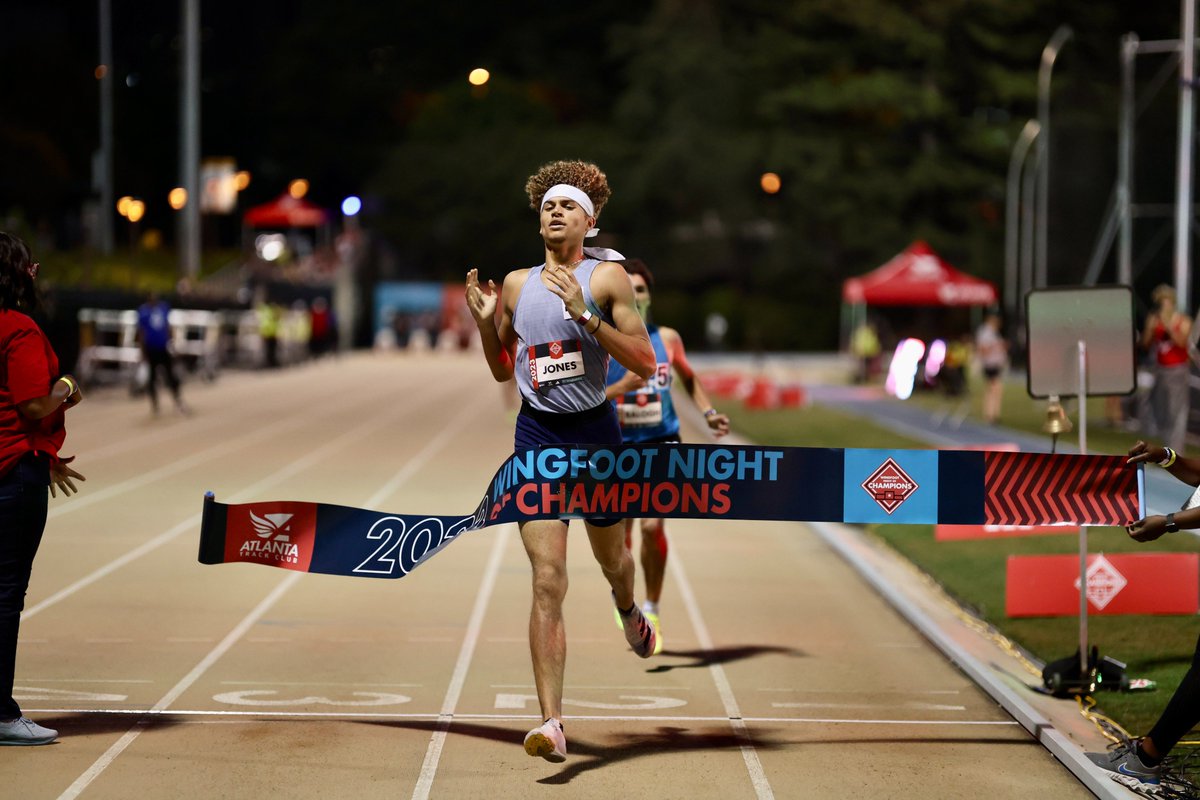 ATLtrackclub's tweet photo. In the boys' 800m, we witnessed Chance Jones run the fastest time in the state so far with a 1:50.71⭐️Jones said after the race that this was "the first time he didn't look at his time at the end," and it seemed to work out for him! https://t.co/d92c5VEmoC