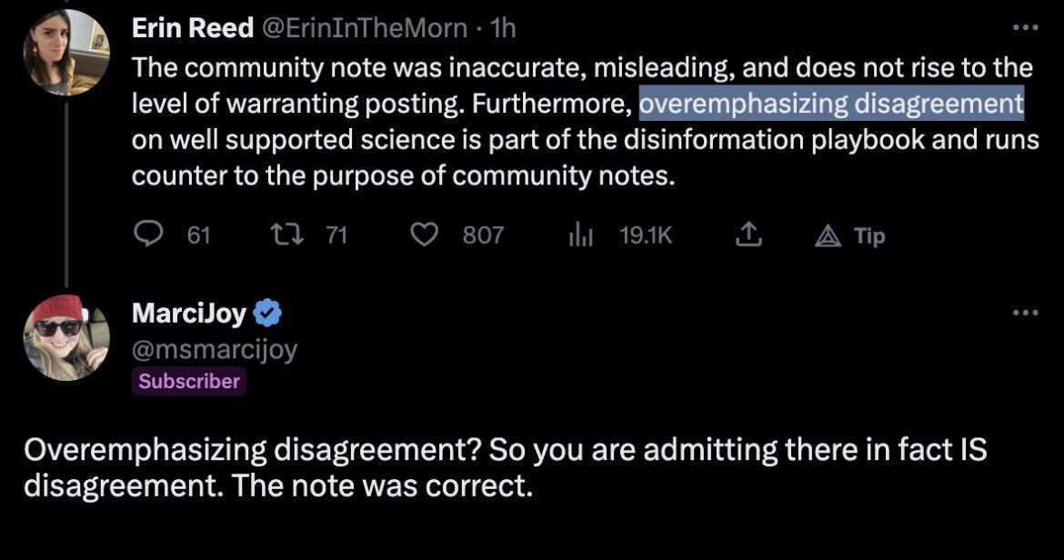 CB618444's tweet image. Transgender Erin the activist goes haywire when hit with a correction #CommunityNote 📝 then accidentally admits the note was warranted. 

They write their own jokes &amp;amp; they don’t even know it  😂😂😂
@TheRabbitHole84 👈