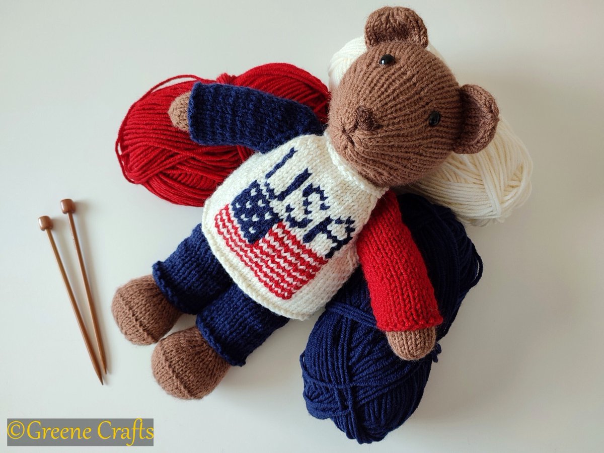 Zsuzsa36087412's tweet photo. Excited to share the latest addition to my #etsy shop: Knit Toy Pattern, Knit Bear Soft Toy Pattern, USA Flag Sweater, Knit Bear PDF Knitting Pattern, Independence Day Bear with Clothes, https://t.co/gjzizrphnt #babyshower #independenceday #knitting #bearclothespattern https://t.co/WMfq0Y1gTi
