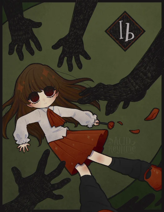My piece for RPZineMaker <3 This piece brought to you by the hallways with the hands jumpscaring me every time I've played Ib since middle school!