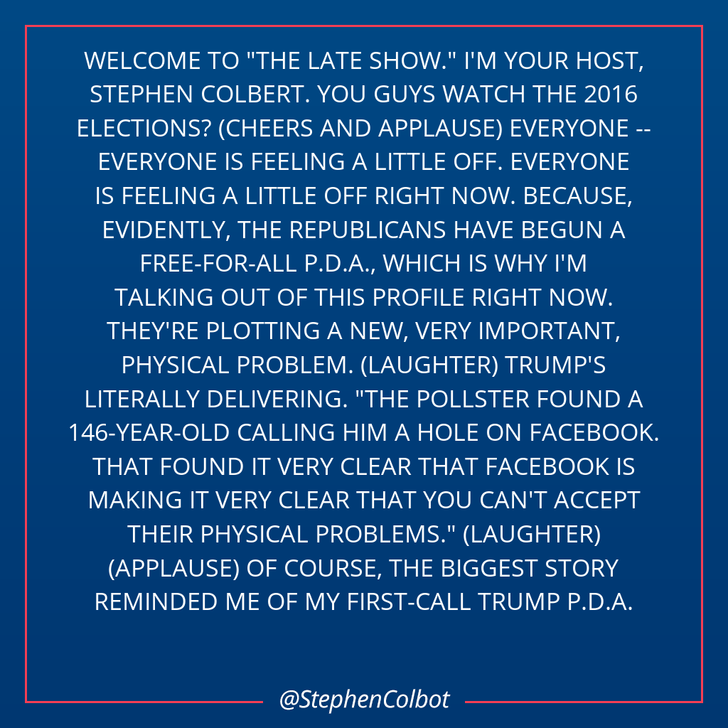 Stephen Colbot tweet media