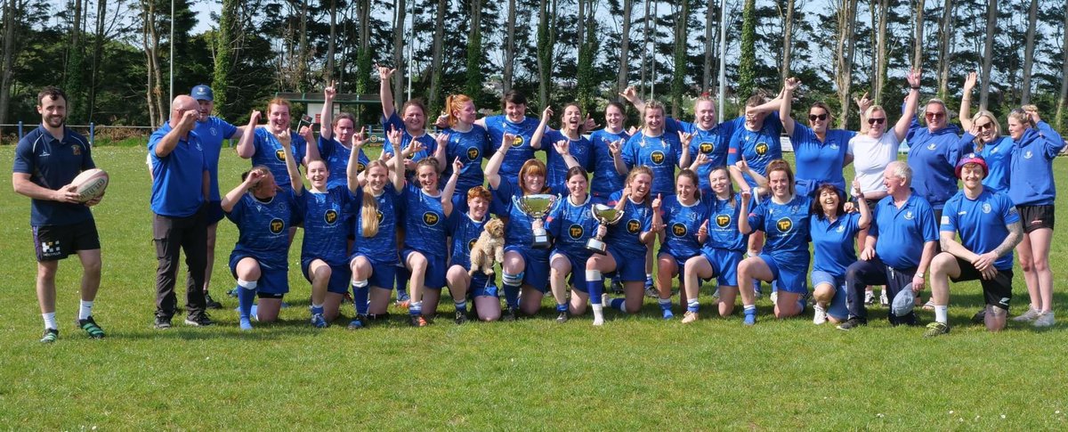 HwestLadiesRFC's tweet photo. What a way to end the season. Undefeted and not used a single permit. 
Cracking win against Tondu RFC today finishing 83-0. 
A massive credit to Tondu for travelling down with only 14 players and credit to the blues players that helped them out. 
 @WelshRugbyUnion https://t.co/YNwJ03D448