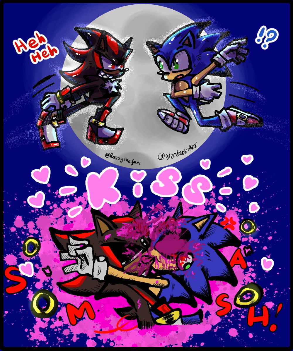 razzythefan's tweet photo. SA2B intro in REAL HD 🤯💥💗
‼️ MILD GORE WARNING ‼️

Collab between yours truly and @grandmetropolis 
#sonadow #SonicTheHedgehog #ShadowTheHedgehog  #sonicfanart https://t.co/D9ob1kifQm