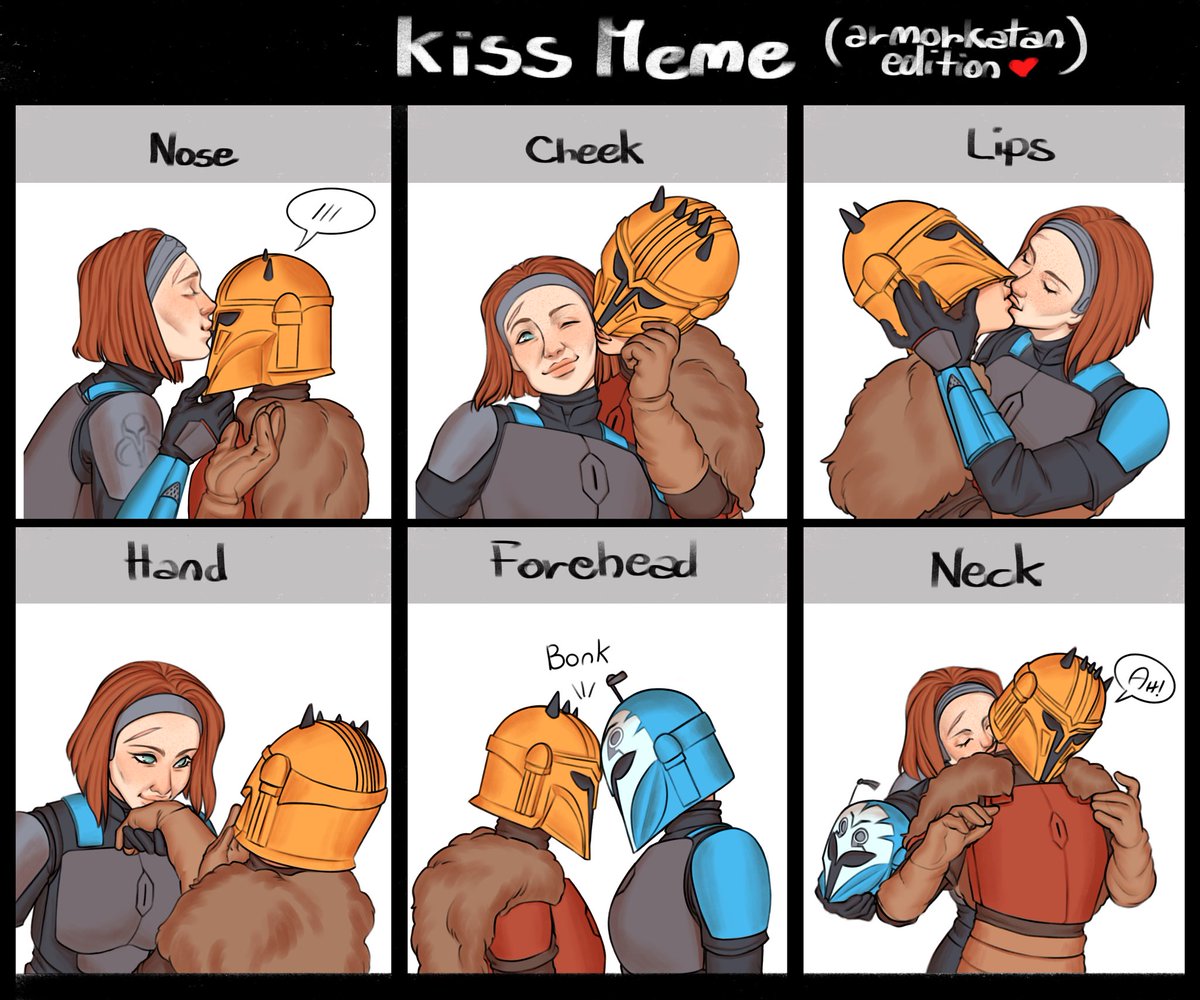 Some #armorkatan kiss meme for your soul🙏🏻😌
#theArmorer #BoKatanKryze