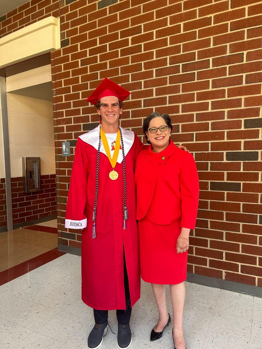 RepMcClellan's tweet photo. As the Valedictorian of the @MatoacaHighS Class of 1990, I was honored to return to my Alma Matter to keynote the 2023 Baccalaureate Service today.

Congratulations to the Class of 2023! I know that you will make #MatoacaProud! https://t.co/gqFvYF9pQN