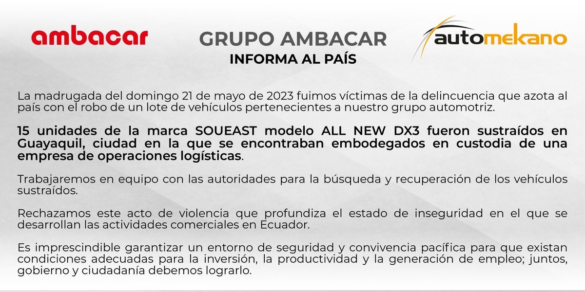 ¡ATENCIÓN!

COMUNICADO URGENTE 

#Automekano #ComunicadoOficial