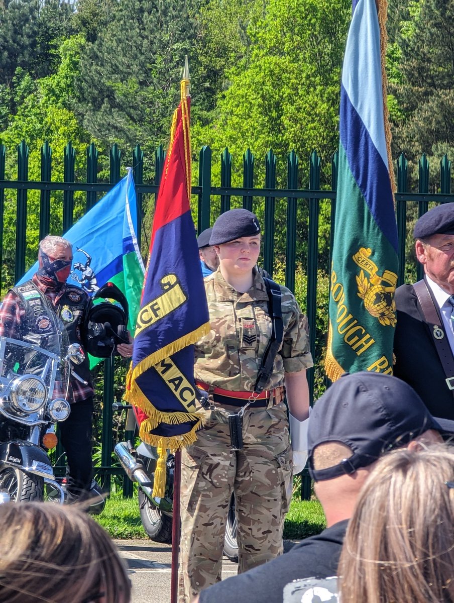 stu130379's tweet photo. What an honour it was today to be invited to Eden camp by the Royal Signals Association. And be able to have all our cadets and our very own Sgt Bradford parade the Durham ACF standard alongside veterans. #DurhamACF #royalsignalsassociation #edencamp #ACF #Signals https://t.co/C5VsuKvrbd