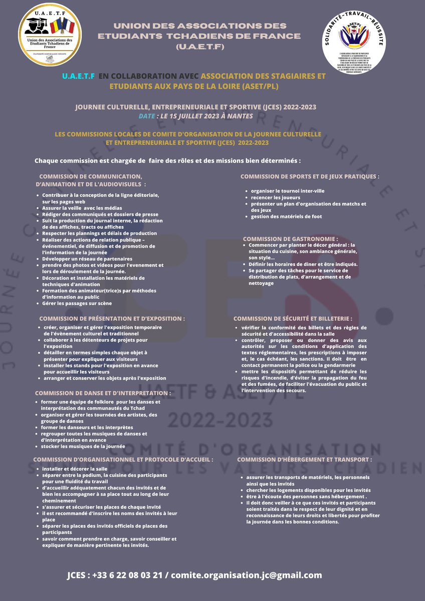 union_uaetf's tweet photo. Les différentes commissions de la JCES https://t.co/YRgNMcLvWg