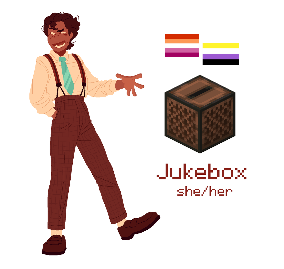 mindcraftblocks's tweet photo. jukebox! she's very energetic and upbeat https://t.co/CacGRoLa71