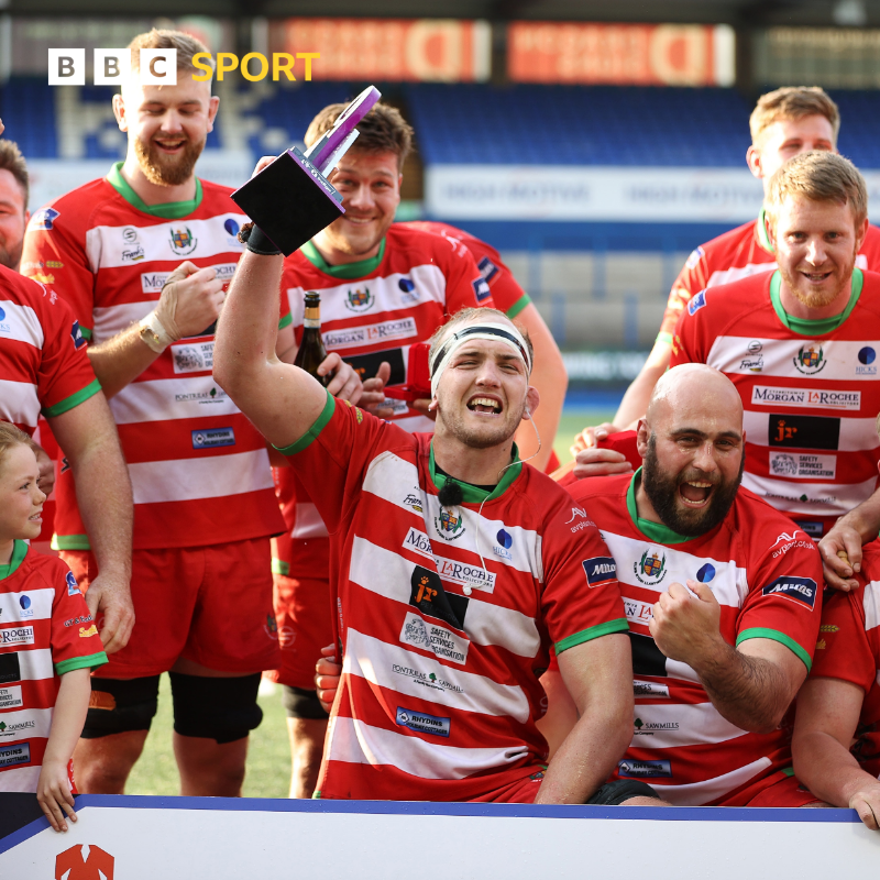 BBCSportWales's tweet photo. Not a bad day at the office for Llandovery! 🤩

They were crowned Welsh Premiership champions for the first time in their history! 🔥🏉 

#BBCRugby