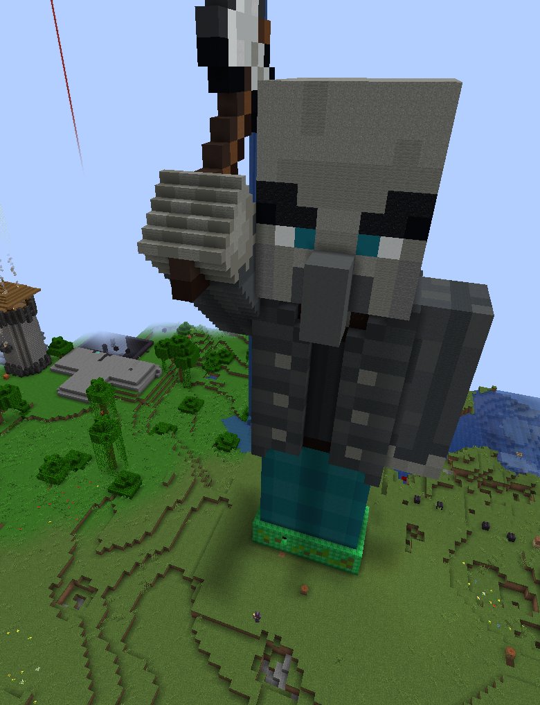 LifeStealServer's tweet photo. Check out this epic masterpiece! ๐๏ธ๐ One of our skilled players built this Minecraft villager wielding an axe. Isn't it incredible? ๐ฎโ๏ธ Now, we want to know... what will YOU build next in our world? Drop your ideas in the comments! #MinecraftBuilds #PlayerCreation #LifeStealSMP https://t.co/7t4bmuw6i4