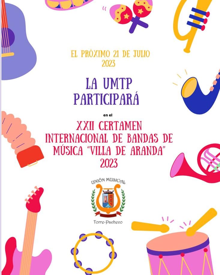 🔊 Ha llegado el momento de anunciaros que dentro de dos meses, el 21 de julio, estaremos participando en el XXII Certamen Intenacional de bandas de música “Villa de Aranda”.
60 días de trabajo, ensayos, conciertos e ilusión para dar nuestra mejor versión.
🪄💭 ¿Seguimos soñando?