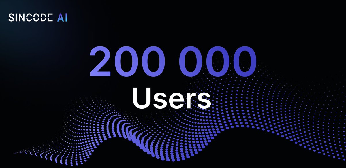 SinCodeAI's tweet image. Over 200,000 users are delivering high-quality work on time, thanks to AI.
SinCode is saving the day (and deadlines ;) one task at a time.