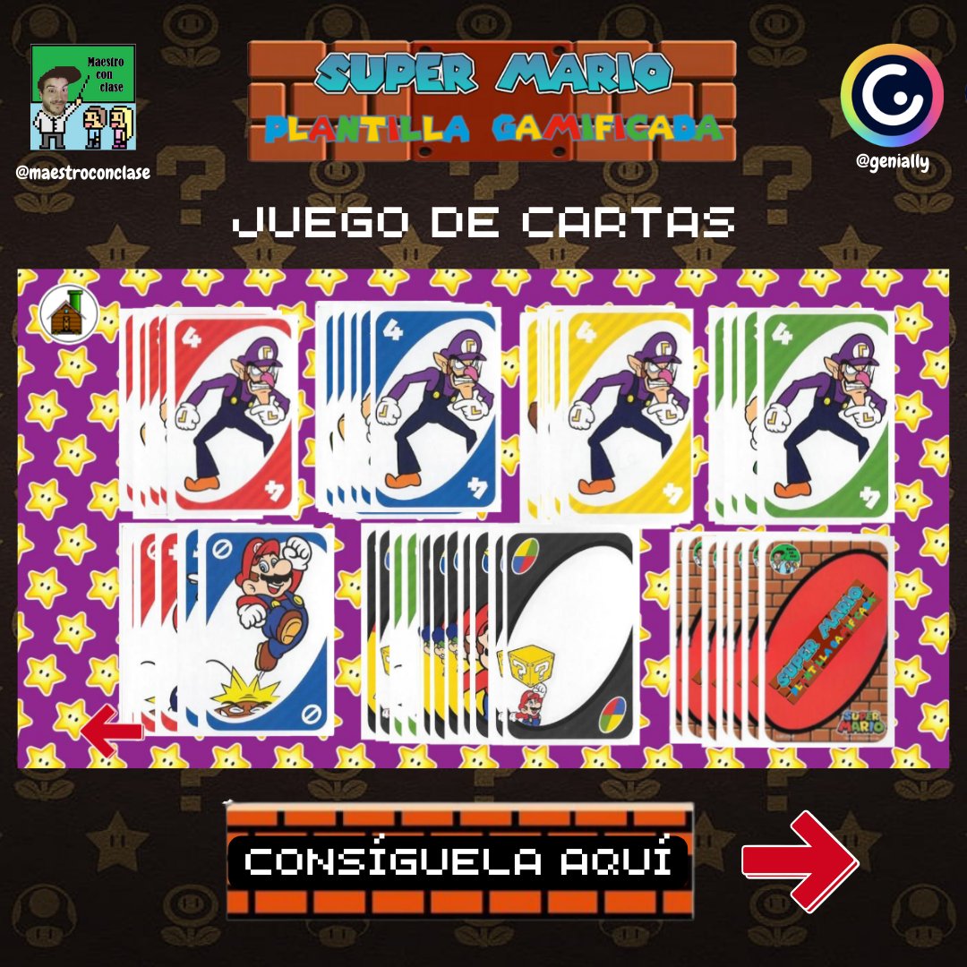 DGamificando's tweet photo. Hola compañeros, hoy traemos una plantilla gamificada y editable hecha en @genially_es sobre Mario Bros hecha por nuestro compañero @maestroconclase , es super completa y reutilizable.

https://t.co/FZl0Z82Qjb https://t.co/raYW0vmOXX