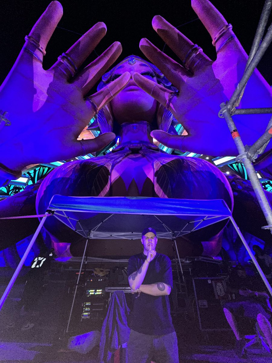 Y’all stay under the electric sky im under the mainstage inflatable titties