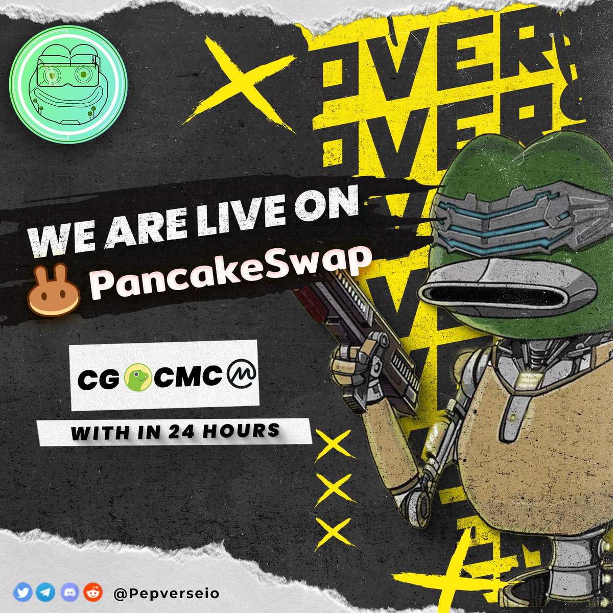 We are live on PCS Trade Now !

Trade: pancakeswap.finance/swap?outputCur…

💸Price Chart: dexview.com/bsc/0xDcbFb6fC…

1⃣ Staking Pool 20:10 UTC
2⃣ BUSD Staking Pool 20:30 UTC
3⃣ BNB Staking Pool 21:00 UTC

#Pepe #Pepvers #bnb #staking